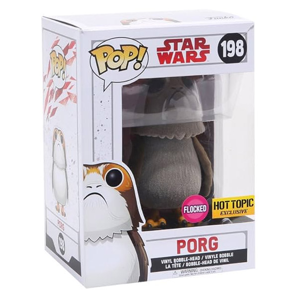 Funko POP #198 Star Wars Porg Exclusive Flocked Figure